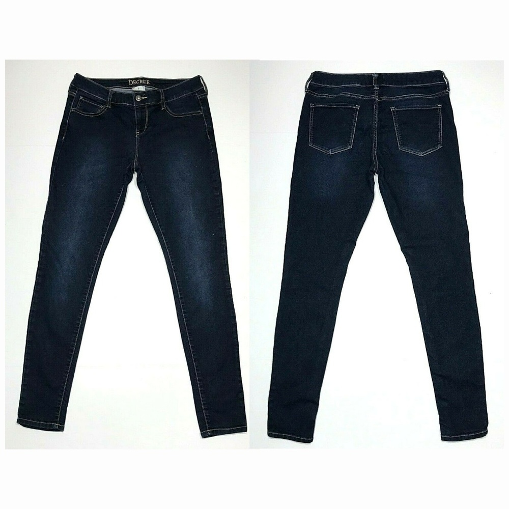 Decree 9 Faded Dark Wash Skinny Jeans 30x31 GUC